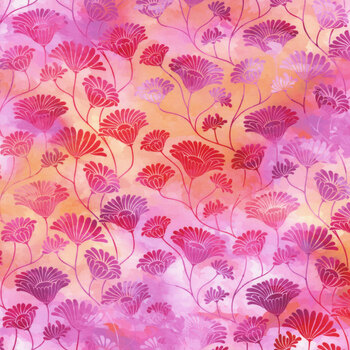 Felicity 4FEL-1 Sherbet Flower Vines by Jason Yenter for In The Beginning Fabrics, Image