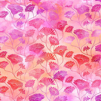 Felicity 4FEL-1 Sherbet Flower Vines by Jason Yenter for In The Beginning Fabrics, Image