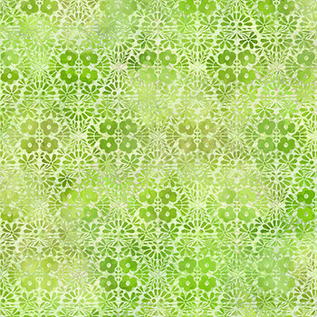 Felicity 9FEL-1 Green Flower Diamond by Jason Yenter for In The Beginning Fabrics, Image