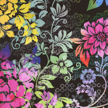 Felicity 2FEL-2 Black Floral by Jason Yenter for In The Beginning Fabrics, Image