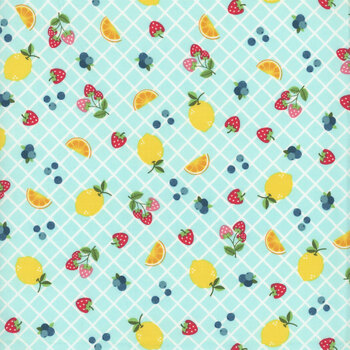 Sippin' on Sunshine MAS11073-Q Aqua by Kimberbell for Maywood Studio, Image