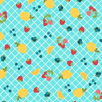Sippin' on Sunshine MAS11073-Q Aqua by Kimberbell for Maywood Studio, Image