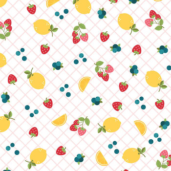 Sippin' on Sunshine MAS11073-W White by Kimberbell for Maywood Studio, Image