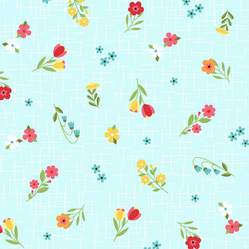 Sippin' on Sunshine MAS11076-Q Aqua by Kimberbell for Maywood Studio, Image