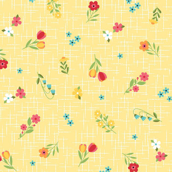 Sippin' on Sunshine MAS11076-S Yellow by Kimberbell for Maywood Studio, Image