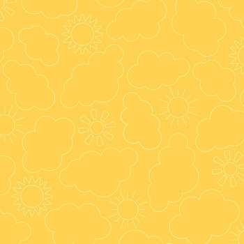 Sippin' on Sunshine MAS11077-S Yellow by Kimberbell for Maywood Studio, Image