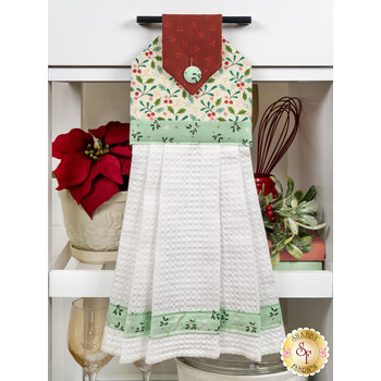 Hanging Towel Precut Kit - Make it Merry - Holly/Berries, Image