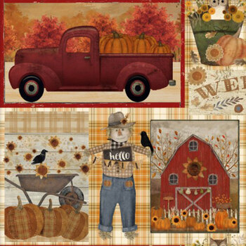 Homestead Harvest 24583 Multicolor by Beth Albert for 3 Wishes Fabrics, Image