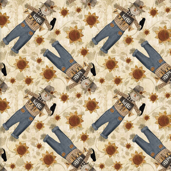 Homestead Harvest 24585 Beige by Beth Albert for 3 Wishes Fabrics, Image