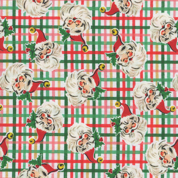 Dancing Santas 24554 Multicolor by Tina Higgins for 3 Wishes Fabrics