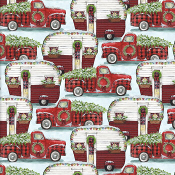 Frosty Hollow 24600 Blue by Melinda Hipsher for 3 Wishes Fabrics, Image