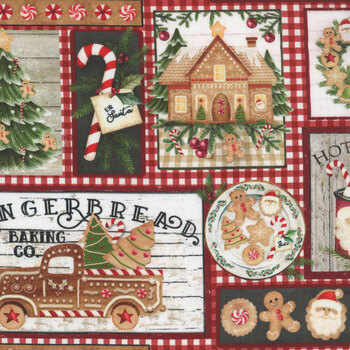 Very Merry Gingerbread 24610 Multicolor by Beth Albert for 3 Wishes Fabrics