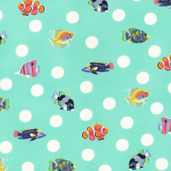 Floral Reef PWTP268.SEAFOAM by Tula Pink for FreeSpirit Fabrics