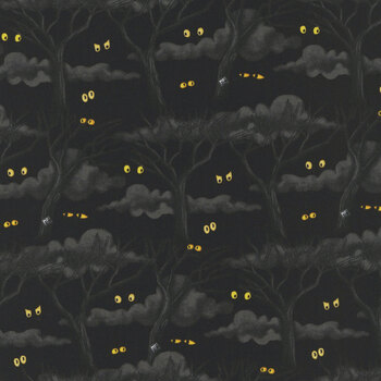 Moonlit Mischief PWMY049.BLACK by Mary Engelbreit for FreeSpirit Fabrics