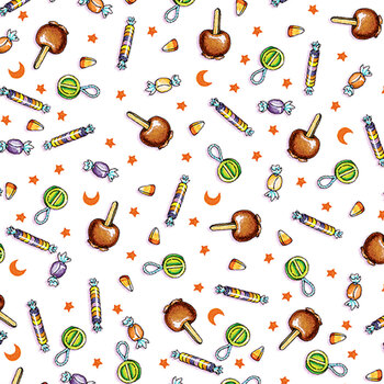 Moonlit Mischief PWMY047.WHITE by Mary Engelbreit for FreeSpirit Fabrics, Image