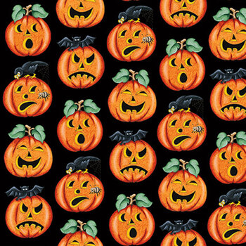 Moonlit Mischief PWMY050.BLACK by Mary Engelbreit for FreeSpirit Fabrics, Image
