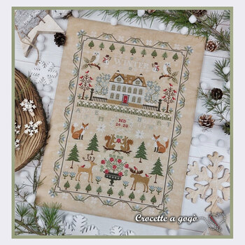 Winter Sampler Cross Stitch Pattern, Image