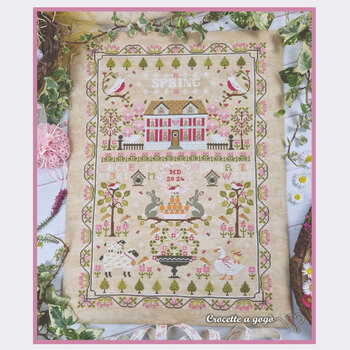 Spring Sampler Cross Stitch Pattern, Image