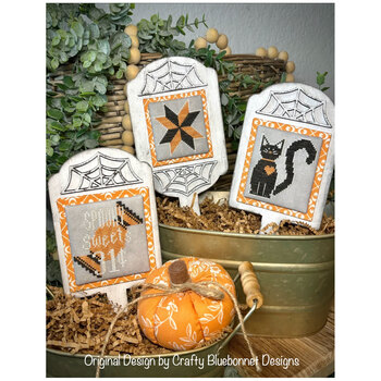 Halloween Stitchy Stakes Cross Stitch Pattern, Image