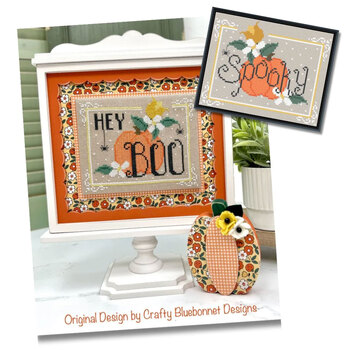 Hey Boo and Spooky Cross Stitch Pattern, Image