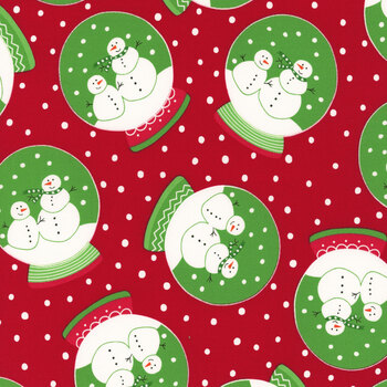 Snow Time 22500-14 Poinsettia Red by Me and My Sister Designs for Moda Fabrics, Image