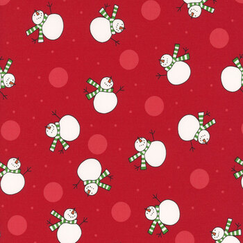 Snow Time 22501-14 Poinsettia Red by Me and My Sister Designs for Moda Fabrics, Image