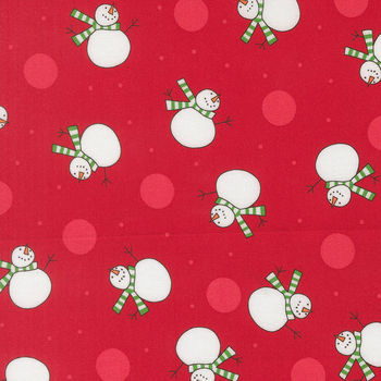 Snow Time 22501-14 Poinsettia Red by Me and My Sister Designs for Moda Fabrics, Image