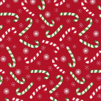 Snow Time 22503-14 Poinsettia Red by Me and My Sister Designs for Moda Fabrics, Image