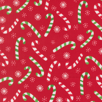 Snow Time 22503-14 Poinsettia Red by Me and My Sister Designs for Moda Fabrics, Image