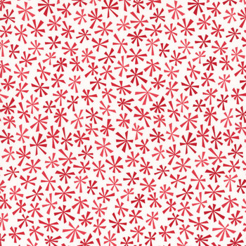 Snow Time 22507-24 Winter White - Poinsettia Red by Me and My Sister Designs for Moda Fabrics, Image