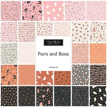 Purrs and Boos  Yardage by Elena Amo for Moda Fabrics, Image