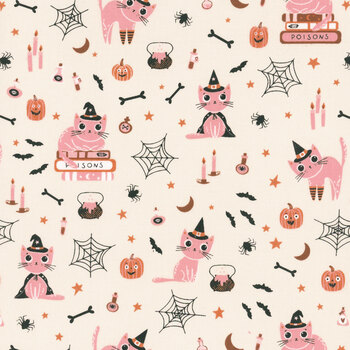 Purrs and Boos 39060-11 Moonbeam by Elena Amo for Moda Fabrics, Image