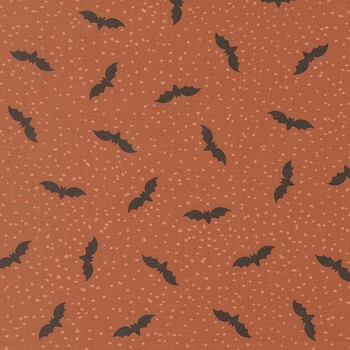 Purrs and Boos 39063-15 Pumpkin by Elena Amo for Moda Fabrics, Image