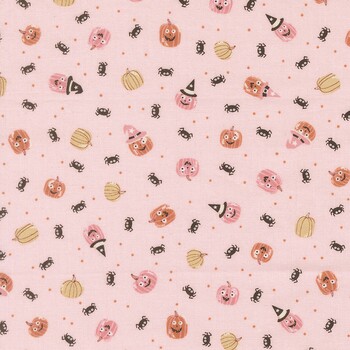 Purrs and Boos 39064-12 Purrfect Pink by Elena Amo for Moda Fabrics, Image