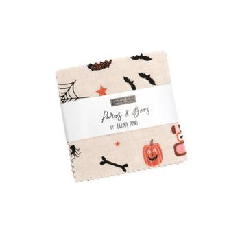 Purrs and Boos  Mini Charm Pack by Elena Amo for Moda Fabrics - RESERVE, Image