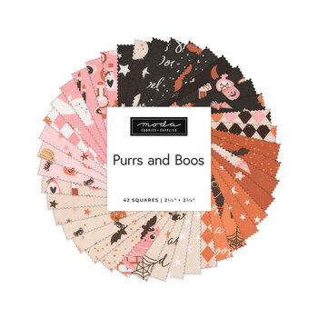 Purrs and Boos  Mini Charm Pack by Elena Amo for Moda Fabrics - RESERVE, Image