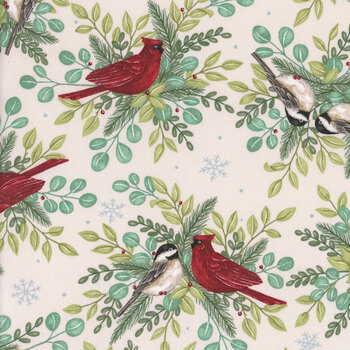 When Snow Falls 56170-11 Snowy White by Deb Strain for Moda Fabrics, Image