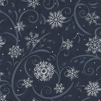 When Snow Falls 56172-13 Night Sky by Deb Strain for Moda Fabrics, Image