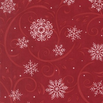 When Snow Falls 56172-14 Berry Red by Deb Strain for Moda Fabrics, Image