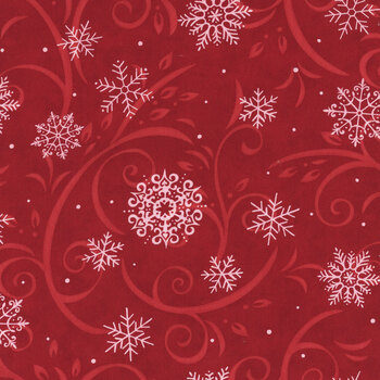 When Snow Falls 56172-14 Berry Red by Deb Strain for Moda Fabrics, Image