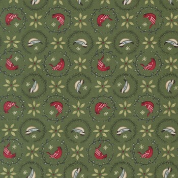 When Snow Falls 56173-17 Evergreen by Deb Strain for Moda Fabrics, Image