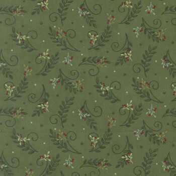When Snow Falls 56175-17 Evergreen by Deb Strain for Moda Fabrics, Image