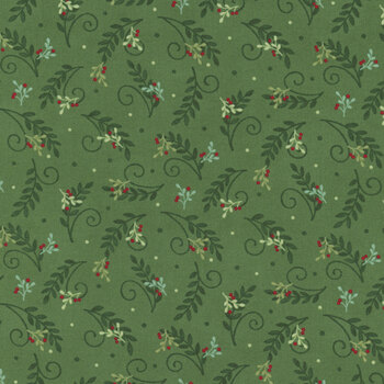 When Snow Falls 56175-17 Evergreen by Deb Strain for Moda Fabrics, Image