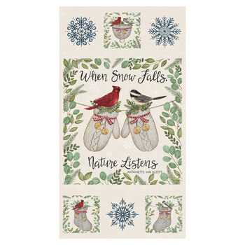 When Snow Falls 56178-11 Snowy White Panel by Deb Strain for Moda Fabrics, Image