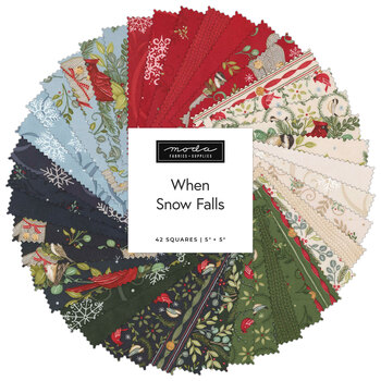 When Snow Falls  Charm Pack by Deb Strain for Moda Fabrics - RESERVE, Image