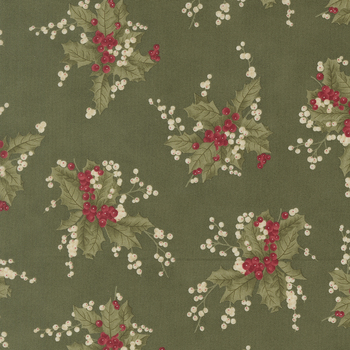 Candlelight Christmas 44421-15 Holly by 3 Sisters for Moda Fabrics, Image