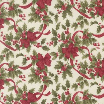 Candlelight Christmas 44423-11 Cream by 3 Sisters for Moda Fabrics, Image