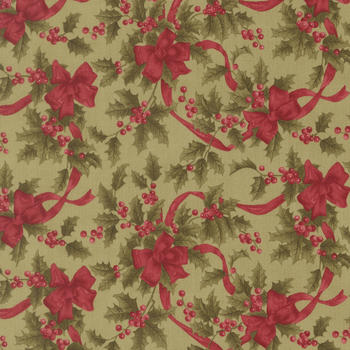 Candlelight Christmas 44423-14 Sage by 3 Sisters for Moda Fabrics, Image