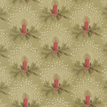 Candlelight Christmas 44424-14 Sage by 3 Sisters for Moda Fabrics, Image