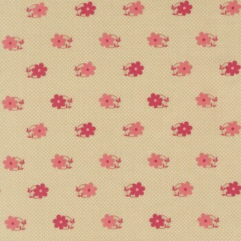 Petals and Polka Dots 3083-13 Linen by Bunny Hill Designs for Moda Fabrics, Image